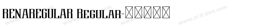 RENAREGULAR Regular字体转换